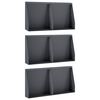 vidaXL 保持壁 6 個 40 x 12 x 50 cm スチール アンスラサイト