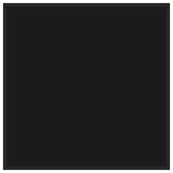 vidaXL コーヒーテーブル ブラック 80x80x35cm ブラックガラス製