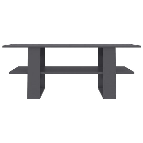 vidaXL コーヒーテーブル 灰色 110x55x42cm パーティクルボード