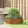 vidaXL プランター 錆 120 x 120 x 35 cm 耐候性スチール