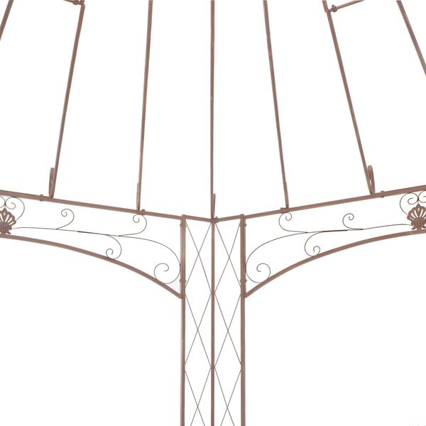 vidaXL ガーデンパビリオン アンティークブラウン 4m 鉄製