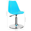 vidaXL 回転ダイニングチェア 2点 合成皮革製 ブルー