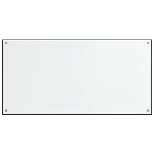vidaXL キッチン用 汚れ防止板 2点 透明 80x40cm 強化ガラス製