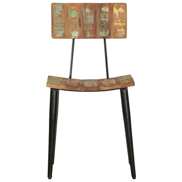 vidaXL ダイニングチェア 2点 無垢の再生木材