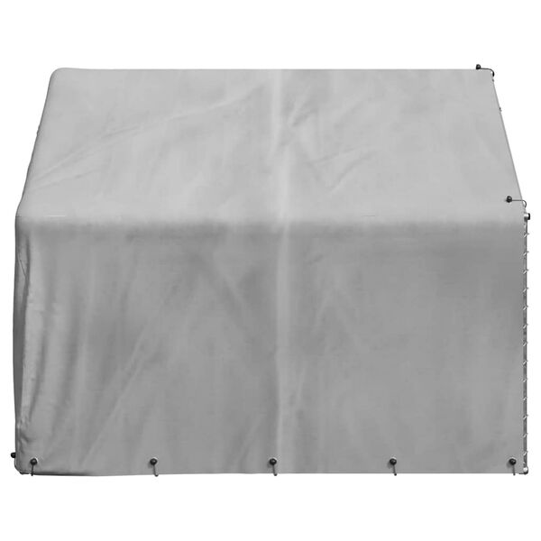 vidaXL 屋外用犬小屋 カバー付き 2x2x1.5m 亜鉛メッキ鋼