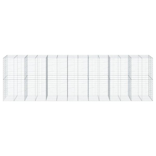 vidaXL 蛇籠バスケット カバー付き 700x100x200cm 亜鉛メッキ鉄