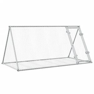 vidaXL ウサギ小屋 シルバー 200x105x91cm 亜鉛メッキ鋼