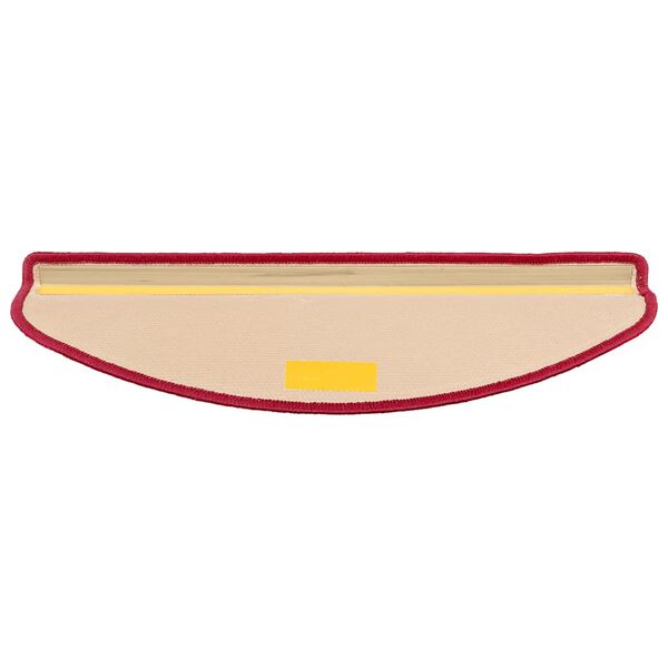 vidaXL 階段マット 粘着ドット付き 15点 65x21x4cm レッド