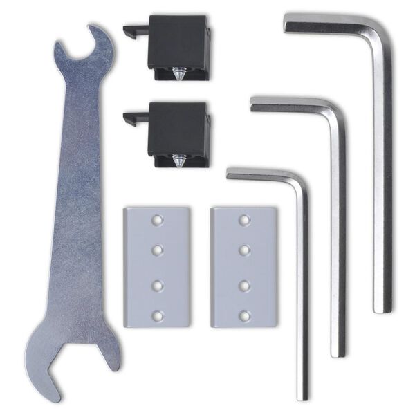 vidaXL スライド式ドア ガラス＆アルミ 178cm シルバー