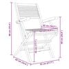 vidaXL 折りたたみガーデンチェア 4点 55x62x90 cm チーク無垢材