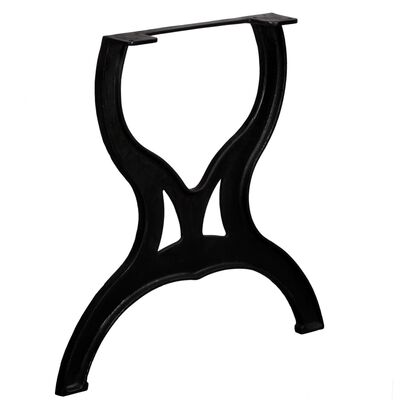vidaXL ダイニングテーブル脚 2点 X型フレーム 鋳鉄製