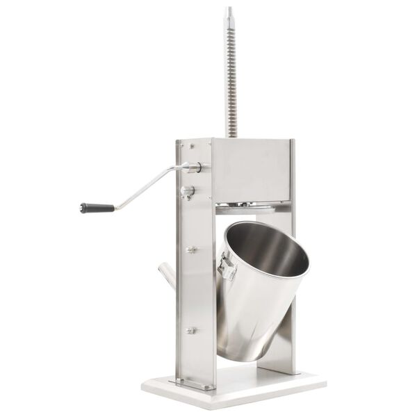 vidaXL 手動式 ソーセージメーカー シルバー 10L ステンレススチール製