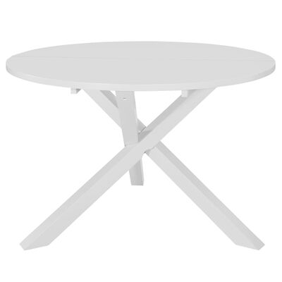 vidaXL ダイニングテーブル ホワイト 120x75cm MDF