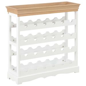 vidaXL ワインキャビネット ホワイト 70x22.5x70.5cm MDF