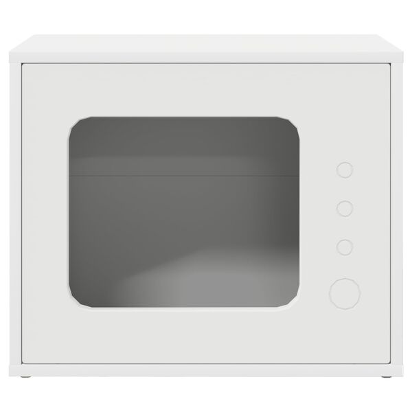 vidaXL キャットハウス ホワイト 51 x 30 x 42 cm エンジニアリングウッド