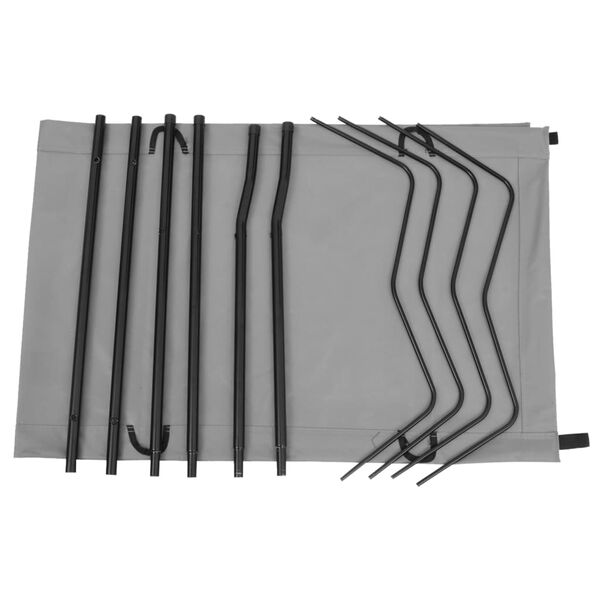 vidaXL キャンプベッド 2点 180x60x19cm オックスフォード生地＆スチール グレー