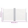 vidaXL 引き込み式サイドオーニング 100x600cm クリーム