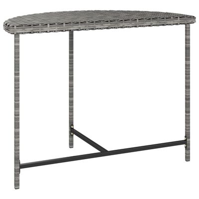 vidaXL ガーデンテーブル 100x50x75cm ポリラタン製 グレー