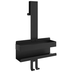 vidaXL 吊り下げ式シャワーキャディ マットブラック つや消し 304 ステンレススチール製