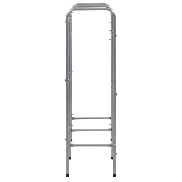 vidaXL 収納棚 (収納箱6点用) シルバー 96x33x116cm スチール製