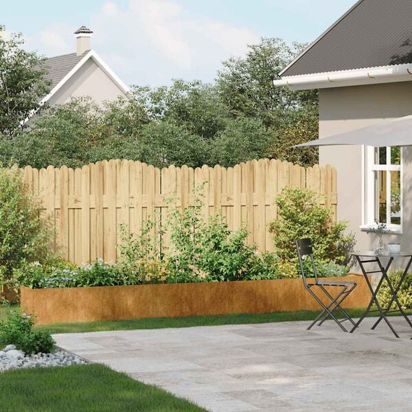 vidaXL プランター ラスティ 360x40x40 cm 耐候性スチール