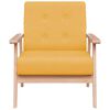 vidaXL アームチェア イエロー 布製