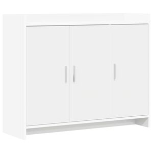 vidaXL サイドボード ホワイト 98.5 x 33 x 80 cm エンジニアードウッド