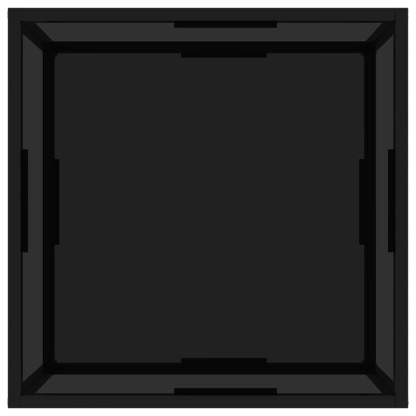 vidaXL コーヒーテーブル ブラック 60x60x35cm 強化ガラス製