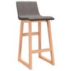 vidaXL バースツール 2点 ライトグレー 布製