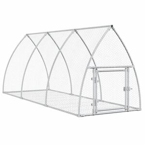 vidaXL ウサギ小屋 シルバー 105x300x120cm 亜鉛メッキ鋼