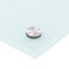 vidaXL キッチン用 汚れ防止板 ホワイト 90x50cm 強化ガラス製