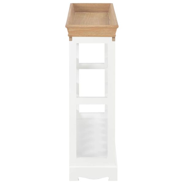 vidaXL ワインキャビネット ホワイト 70x22.5x70.5cm MDF