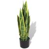 vidaXL 人工観葉植物 サンセベリア ポット付き 65cm グリーン