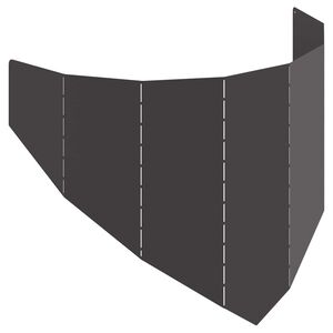vidaXL 芝生エッジング 100 x 45 cm スチール ブラック