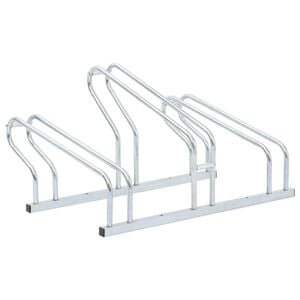 vidaXL 自転車スタンド 3台用 床置き式 亜鉛メッキ鋼