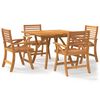 vidaXL 屋外ダイニング5点セット アカシア無垢材