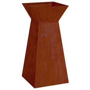 vidaXL ピラープランター 錆 35 x 35 x 73 cm 耐候性スチール