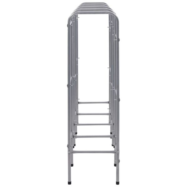 vidaXL 収納棚 (収納箱12点用) シルバー 190x33x116cm スチール製