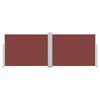 vidaXL 引き込み式サイドオーニング 120x1000cm ブラウン