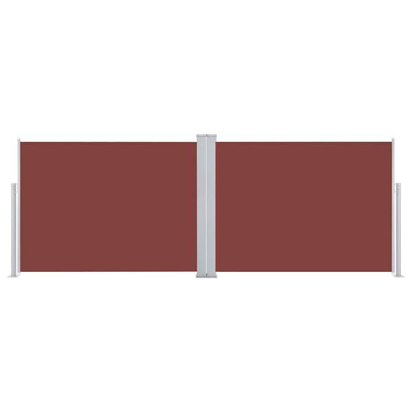 vidaXL 引き込み式サイドオーニング 120x1000cm ブラウン