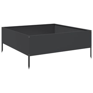vidaXL ガーデンレイズドベッド ブラック 100x100x41 cm スチール