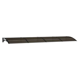 vidaXL ドアキャノピー ブラック 400x100 cm ポリカーボネート