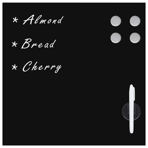 vidaXL 壁掛け用 マグネットボード ガラス製 40x40cm