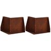 vidaXL 保持壁 2 個 50 x 50 x 30 cm 耐候性スチール 錆