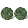 vidaXL ツゲ様人工観葉植物 トピアリーボール 27 cm 2個