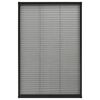 vidaXL 窓用 虫除け網戸 プリーツ式 アルミ製 80x160cm アントラシート