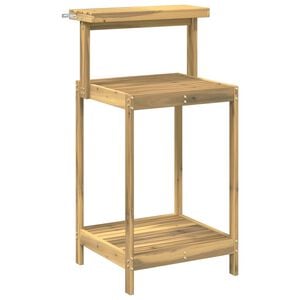 vidaXL 屋外ポッティングベンチ 56.5 x 48.5 x 107 cm ソリッドアカシアウッド ホワイト