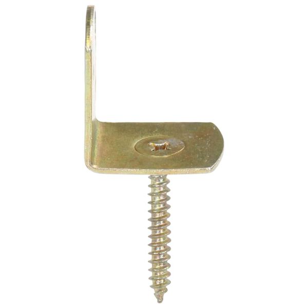 vidaXL フェンスパネルブラケット 24点 L字型 亜鉛メッキ金属