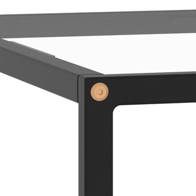 vidaXL コーヒーテーブル ブラック 60x60x35cm 強化ガラス製