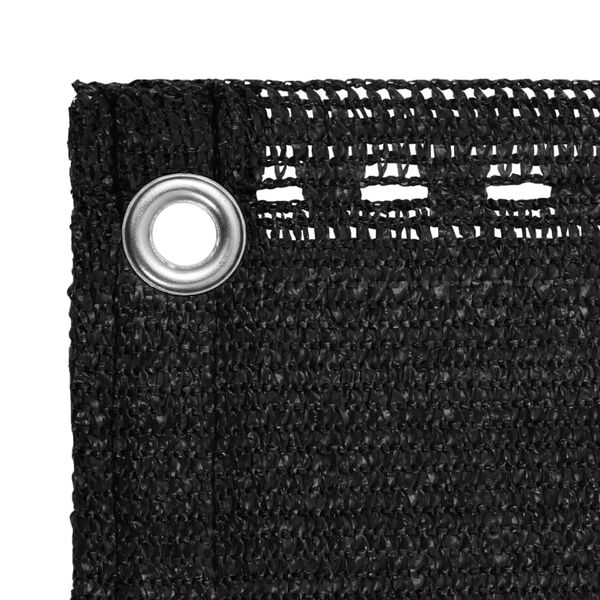 vidaXL バルコニースクリーン ブラック 90x400cm 高密度ポリエチレン